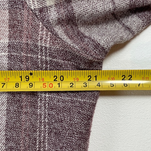 Kuhl Kamila Flannel Plaid Button Down Long Sleeve Shirt Purple and White Women L - Picture 10 of 12